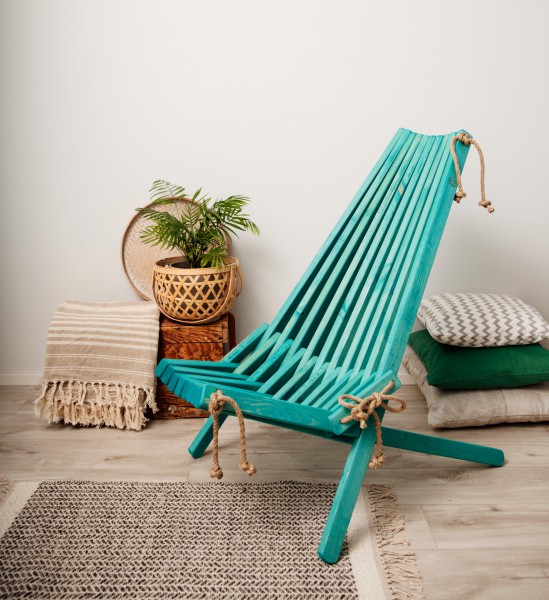 EcoChair Kiefer türkis geölt